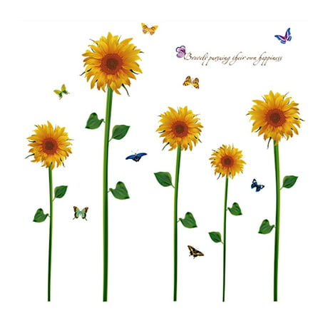 household living room pvc sunflower print removable wall sticker decal 90 x 60cm household living room pvc sunflower print removable wall sticker decal 90 x 60cm