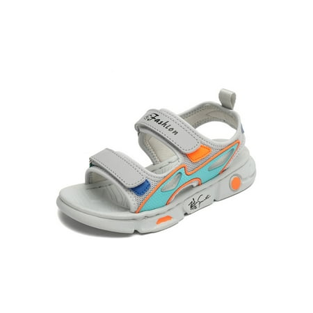 

Rotosw Children Fisherman Sandal Hook And Loop Water Shoes Open Toe Sport Sandals Lightweight Platform Summer Comfort Gray 9C