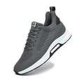 thumbnail image 2 of CERYTHRINA Mens Elevator Sneakers Lace up Sports Shoes Invisible Height Increasing Elevator Shoes 2.36 Inches Taller Lightweight Breathable Mesh Upper Hidden Heel Trainers Grey 41, 2 of 6