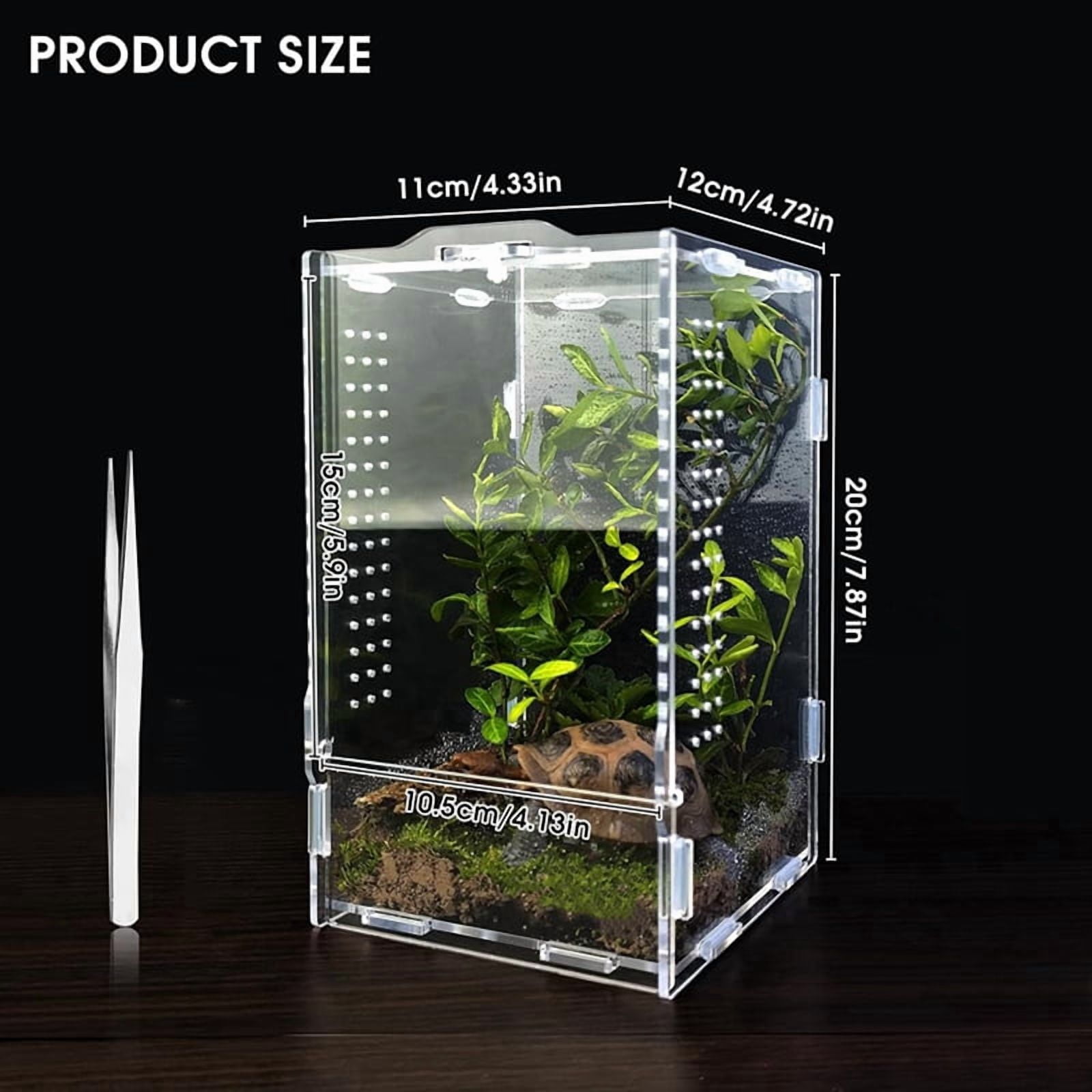 2X Jumping Spider Enclosure, Tarantula-Enclosure Large Acrylic Terrarium, Reptile Enclosure Jumping Spider Accessories