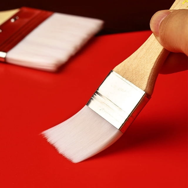 Pincel de nailon para pintura al óleo n.º 1-12, pincel para barbacoa, pincel de nailon para tablero de lana, pincel pequeño de piel blanca, pincel para pintura
