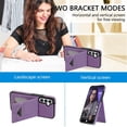 thumbnail image 5 of Compatible with Samsung Galaxy S24 Wallet Case with RFID Blocking Card Slots Buckle Flip PU Leather Shockproof Protective Phone Cover for Galaxy S24 5G Case Wallet(Purple-6.2 inch), 5 of 14