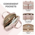 thumbnail image 5 of BAGSMART 15.6" Laptop Bag Briefcase, Computer Messenger Bag, Business Work Travel Laptop Shoulder Bag, Carrying Handbag Laptop Sleeve Case for Women & Men, Pink, 5 of 7