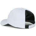 thumbnail image 7 of Outdoor Cap Ponytail Baseball Cap – Low Profile Unstructured Performance Hat, Adjustable Hook-and-Loop, One Size, White, 7 of 7