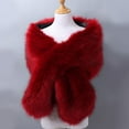 thumbnail image 1 of Wraps Women's Faux Shawl Wrap Cape For Bridal Wedding Blue Artificial Wool Wraps, 1 of 3