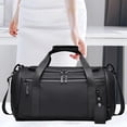 thumbnail image 1 of Bolsa de lona Viajamiento de la bolsa Duffel Tote Ajustable Correa impermeable Bolsa de prenda para hombres Bolsa de viaje para acampar 45 x 22 x 21 Negro, 1 of 8