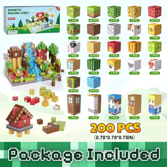 200PCS Magnetic Building Blocks Set
