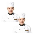thumbnail image 1 of Oleegame 2PC Pretty Apron Chef Hat Adult Adjustable Baker Kitchen Cooking Chef Cap White, 1 of 2