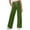 Green, variant on Fozruso Girls Wide Leg Uniform Pants Girls Elastic Waist Wide Leg Pants Straight Leg Casual Trousers For Kids And Youth Summer Fashion Pure Color Long Bottoms Sizes 5-6 Years