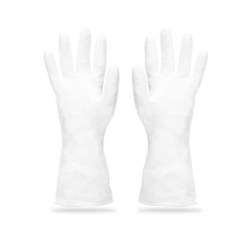 White cleaning gloves discount