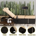 thumbnail image 4 of Patio Lounge Chairs, Outdoor PE Wicker Chaise Lounge Set of 2,Chaise Lounge Chair Outdoor，Pool Furniture,Brown Rattan Recliners with Adjustable Backrest,Storage Table, 4 of 7