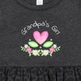 thumbnail image 4 of Inktastic Grandpa's Girl Heart Flowers Girls Baby Dress, 4 of 5