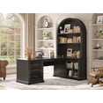 thumbnail image 7 of 67" L Shaped Computer Desk with Tall Arched Bookshelf and 3 Storage Drawers, 7 of 7