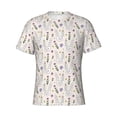 thumbnail image 3 of Naloa Purple Flower Rabbit Men's T-Shirt Sport T-shirt Men's Basic Tee Casual Men's Shirt, Round Neck, Short Sleeves - Small, 3 of 5