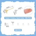 thumbnail image 3 of 200Pcs 2 Colors Ball Post Stud Earring Findings Iron & 304 Stainless Steels Ear Stud with Vertical Loops and 200Pcs Plastic Ear Nuts for DIY Jewelry Earring Making Golden & Stainless Steel Color, 3 of 6