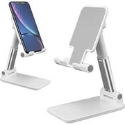 Foldable Mobile Phone Stand, Desk Phone Stand with Adjustable Angle and Height, with Stable Anti-Slip Design Telescopic