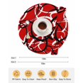 thumbnail image 5 of 13 Inch Round Placemats Set of 6, Red Geometric Non Slip Heat Insulation PP Table Mats, Modern Abstract Black White Striped Lines Washable Place Mats for Kitchen Dining Party Table Decor, 5 of 6