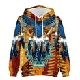 thumbnail image 3 of Sudadera con capucha de forro polar con tótem étnico y flores retro indias 2021 para hombre y mujer, sudadera con capucha informal de gran tamaño de Stranger Things, ropa de calle, 3 of 4
