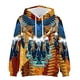 thumbnail image 4 of 2021 Indians Retro Flower Ethnic Totem Fleece Hooded Sweatshirt Mens Womens Stranger Things Oversize Casual Hoodies Streetwear, 4 of 5
