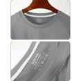 thumbnail image 6 of Mens Swim Shirt Short Sleeve UPF 50+ Sun Protection Shirt Rah Guard Athletic Quick Dry T Shirts Gray L, 6 of 7