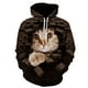 thumbnail image 3 of Sudadera con capucha con estampado 3D de gato lindo para hombres y mujeres, sudadera informal de manga larga de gran tamaño, sudaderas para hombres, 3 of 5