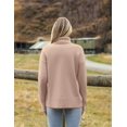 thumbnail image 5 of Zeagoo Women' Turtleneck Sweater Fall Winter Chunky Knitted Pullover High Low Hem Trendy Basic Jumper Top, 5 of 5