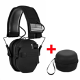 thumbnail image 1 of Casque de Protection Auditive Électronique Noir avec Réduction Active du Bruit, Microphones Directionnels, Design Pliable, Bandeau Rembourré Réglable, Cache-Oreilles Profil Bas pour Tournage/chasse, Inclus, 1 of 6