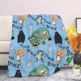 thumbnail image 2 of Soft Skin-Friendly 'Trash Truck' Flannel Blanket Adorable Animated Polyester  Warm Cozy for Sofas Beds Offices Camping Travel Gifts  All Seasons, 2 of 6