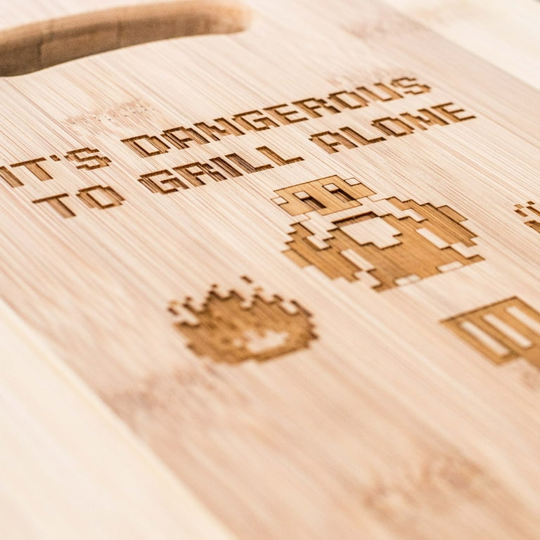 It's Dangerous to Grill Alone Cutting Board 14''x9.5''x.5'' Bamboo It's Dangerous to Grill Alone Cutting Board 14''x9.5''x.5'' Bamboo