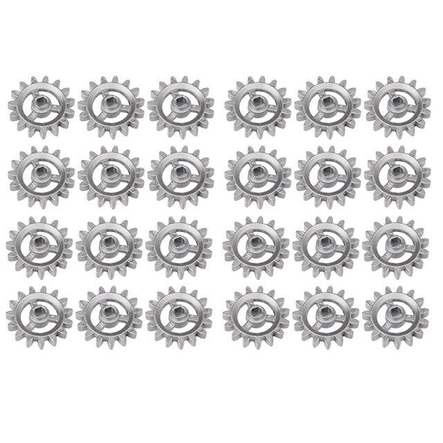 24X Durable Gear Heat Resistant Accessories Barbecue Frame Gear DIY Parts Automatic Revolving Hardware Wheel Aluminum