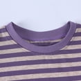 thumbnail image 6 of vdgthytj Toddler Boys Summer Outfits Kids Casual Striped Crewneck Short Sleeve Shirts and Shorts Clothing Set, 6 of 9