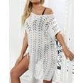 thumbnail image 2 of Cogild Women's Swimsuit Cover Up Solid Hollow Out Beach Dress Casual Beachwear Bathing Suit, 2 of 5