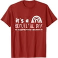 thumbnail image 1 of Beautiful day to Support Public Education Teacher Red for Ed T-Shirt - As Picture - L, 1 of 2