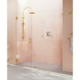 thumbnail image 2 of Glass Warehouse  78" x 66" Frameless Shower Door - Wall Hinge Satin Brass Satin, 2 of 5