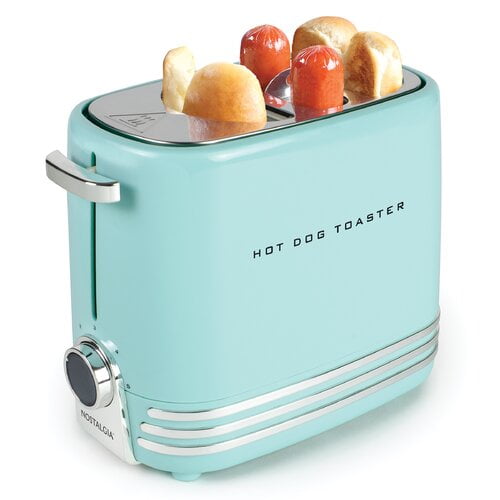 Nostalgia HDT900AQ PopUp Hot Dog Toaster, 2 Link and 2 Bun Capacity