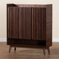 thumbnail image 2 of Baxton Studio Delaire 8-Shelf Wood Shoe Cabinet in Walnut Brown, 2 of 11