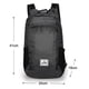 thumbnail image 5 of Mochila de senderismo, mochila plegable ligera resistente al agua, color negro JM, 5 of 5