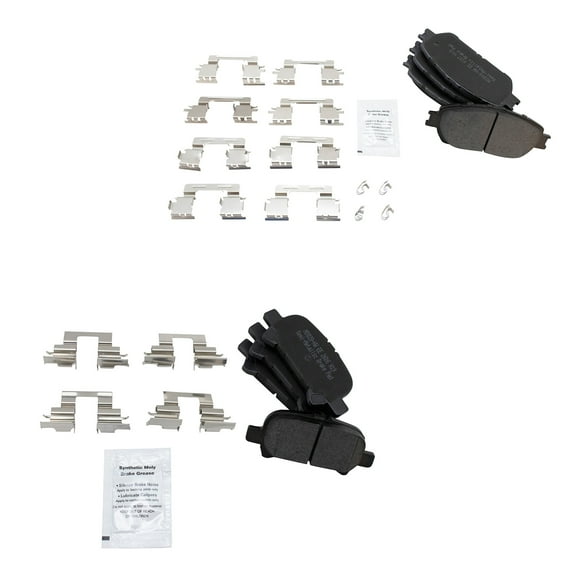 TRQ Front & Rear Premium Posi Semi-Metallic Brake Pad Set for Toyota Sienna BFA14332