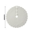 thumbnail image 5 of Mecorevxz Christmas Tree Skirt 48 Inches Large Decorative Knit Christmas Party Gift Wave Bow(White), 5 of 9