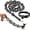 Black, variant on Lightweight Faux Chain Pet Leash and Collar Set, Funny Giant Chain Style Plastic Dog Leash for Small Dogs and Cats, Novelty Pet Photo Prop, Costume Party Accessory
