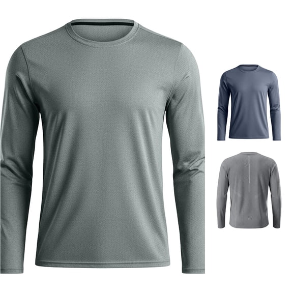 Afdoent Mens Long Sleeve T-Shirt Workout Wicking Athletic T Shirt For Gym Running Training And Outdoor Activities Athletic Tops