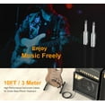 thumbnail image 3 of New bee 10ft Guitar Cable, 6.35mm 1/4 Inch Instrument Cable, Straight/Right Angle Plug Options for Electric Guitar, Bass, Amp & Effects Pedal, Shielded Oxygen-Free Copper Audio Cord (Black), 3 of 12