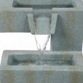 thumbnail image 3 of LuxenHome Patina Stone Gray Cement Double Column Outdoor Fountain with LED Lights, 3 of 9