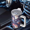 thumbnail image 6 of Modern 40oz Tumbler– Stainless Steel Insulated Tumbler with Handle and Straw, Large Capacity Travel Cup for Hot & Cold Drinks, 6 of 7