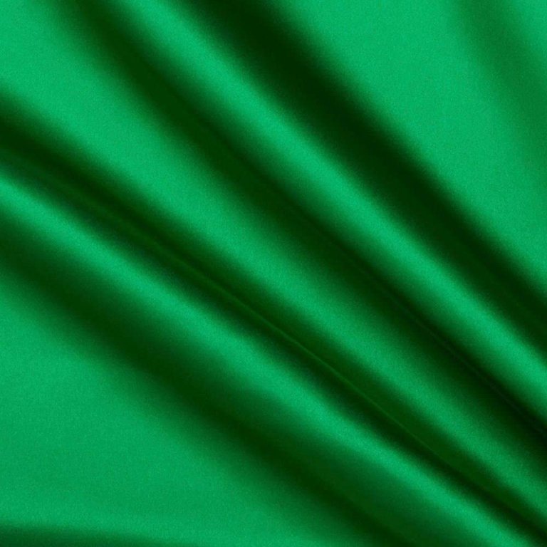 Valentina Textile inc Satin-Bridal Satin Fabric 60 Inch Wide- for  Weddings, Decor, Gowns, Sheets, Costumes, Dresses, (1 Yard, Kelly Green)