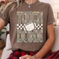 thumbnail image 7 of Camo Touchdown Football Shirt for Men Women & Teens Game Day Checkered Tailgate Graphic Tee Espresso Shirt Small, 7 of 7