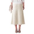 thumbnail image 3 of INSPIRE CHIC Womens Fishtail Knit Skirt High Elastic Waist Elegant Warm Winter Casual Office Going Out Maxi Sweater Skirts Small Milky white, 3 of 5