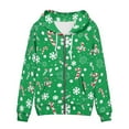 thumbnail image 4 of DISNIMO Christmas Sweatshirts for Women Snowflake Printed Hoodies Zip Up Hooded Sweatshirts Long Sleeve Jackets with Pockets, 3XL, 4 of 5