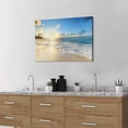 thumbnail image 4 of Ocean Beach Canvas Wall Art: Coastal Picture Seaside Sea Wave Print Decor Sunrise Seascape Artwork Relaxing Bedroom Living Room Home Office Painting Decoration, 4 of 6