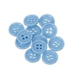 thumbnail image 1 of Mibo 12pcs Round Melamine Buttons with Rim - 24L(15mm) - 4 Hole - Baby Blue, 1 of 2